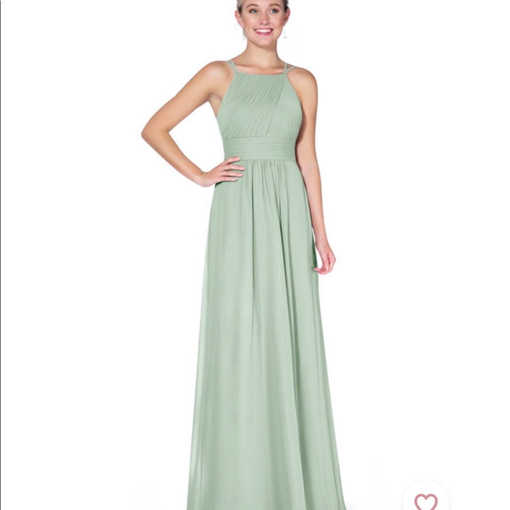 EUC Azazie bridesmaid dress, agave color, size A0, Gaia style.